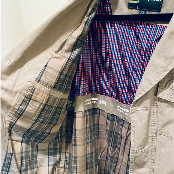🌟HP🌟NWOT Tan Lined Field/Utility Jacket by Jeep Rich 2XL - Picture 7 of 14